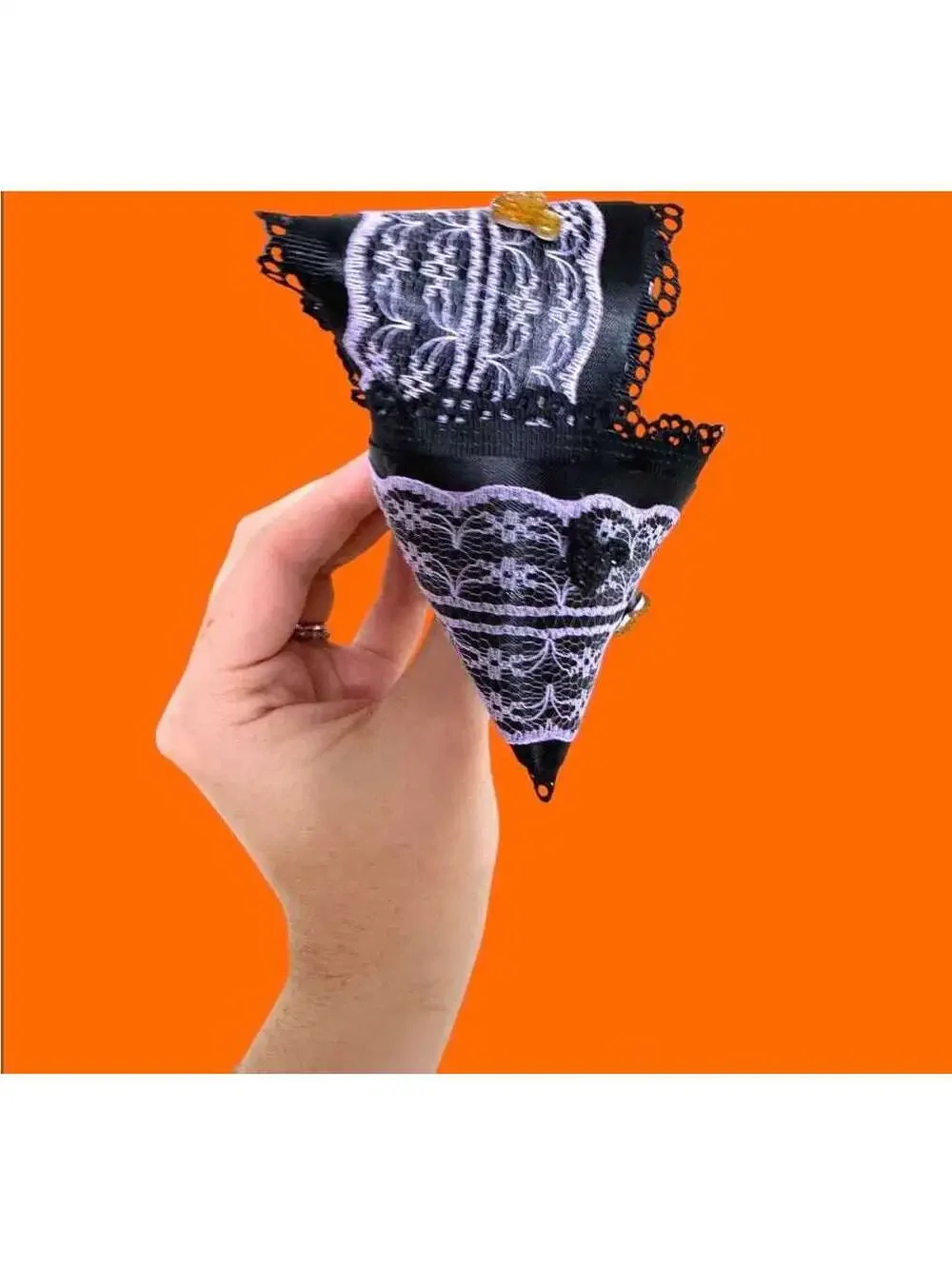 Boo to You Halloween Boutique Hair Bow | Purple Lace Hair Bow